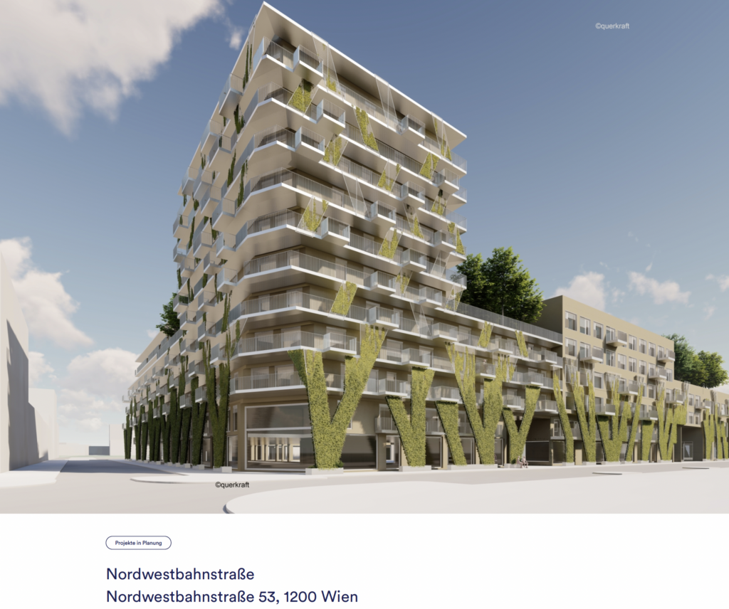 Der Entwurf für Wohnbauten in der Nordwestbahnstraße. Die  Immobilienpleite könnte ihren Bau verhindern. 