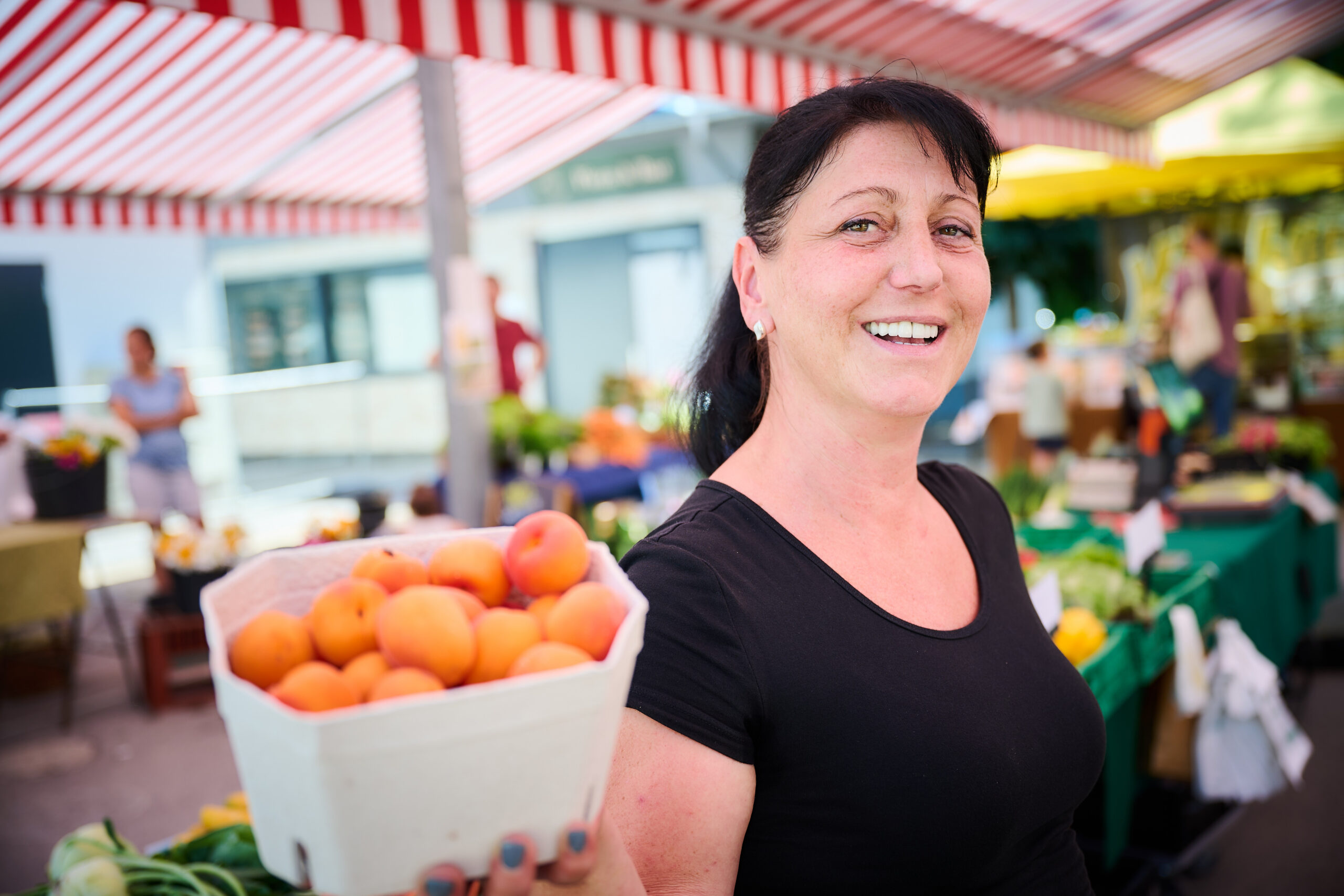 Michaela Kemeter am Volkertmarkt