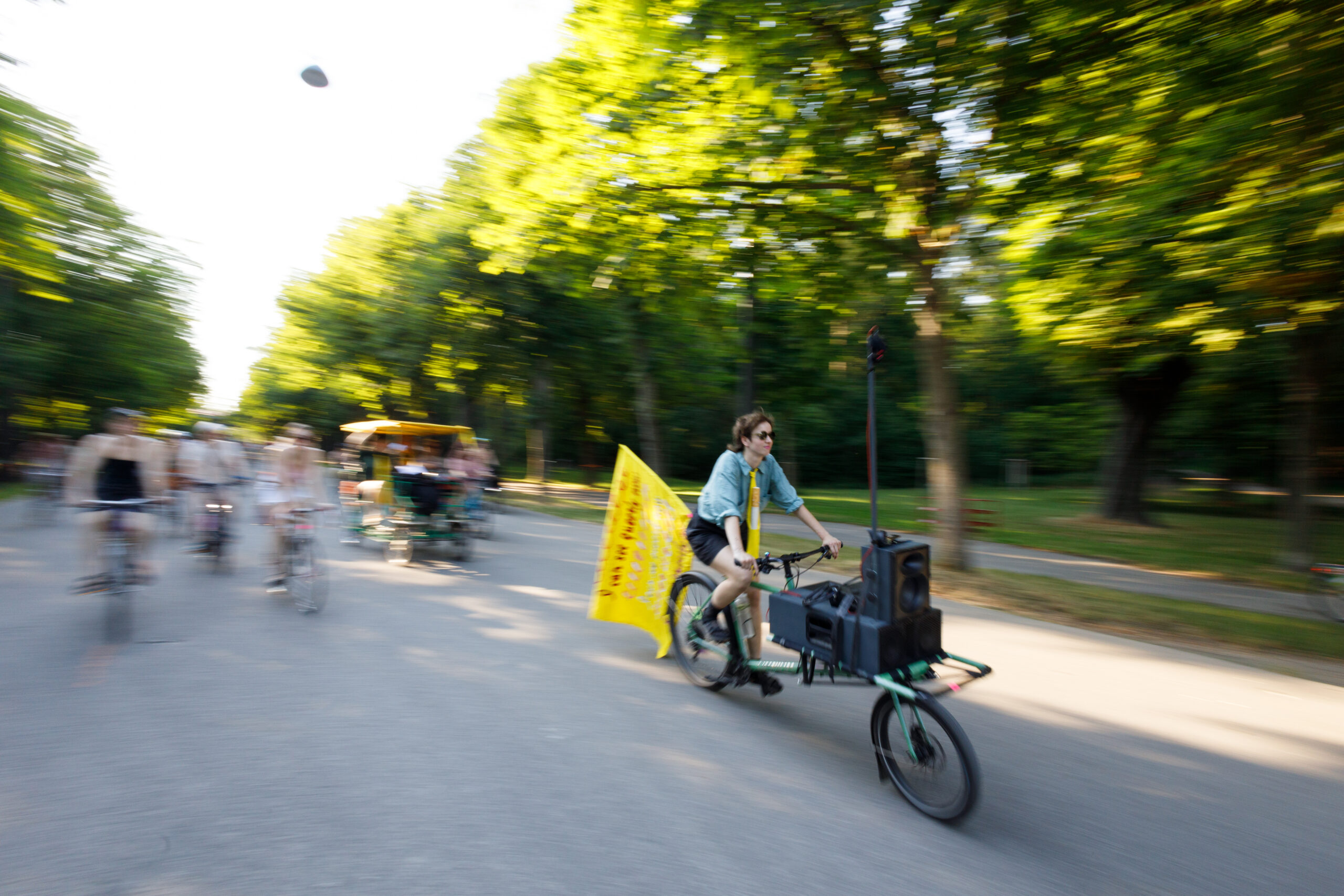 Ein Soundbike in der Prater Hauptallee