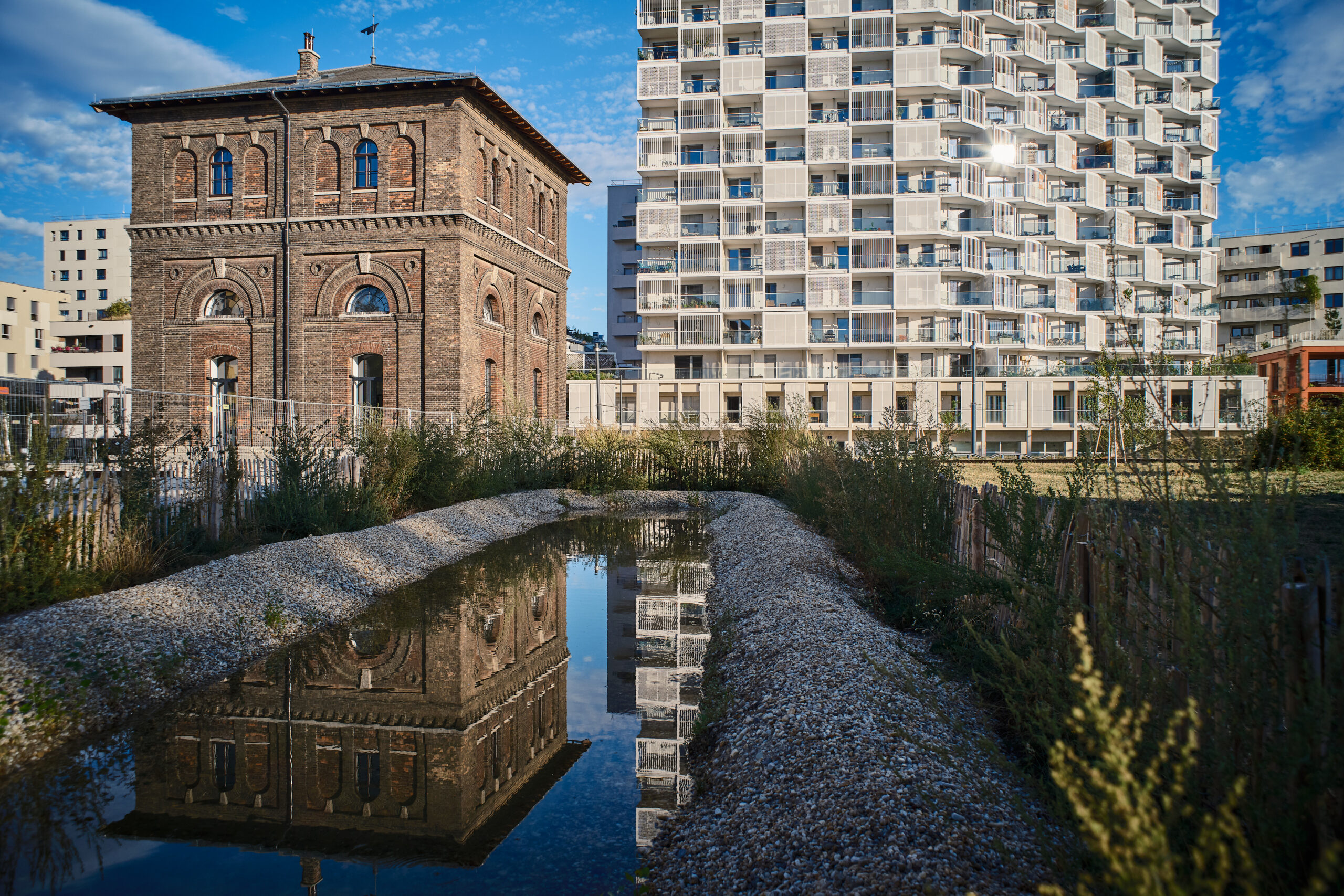 Der historische Wasserturm im Nordbahnviertel